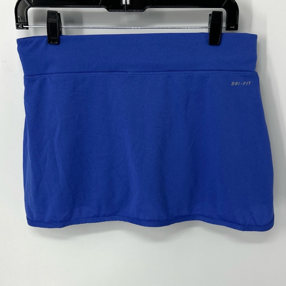 Nike Blue Athletic Skort with Black Side Panels - Picture 4 of 8